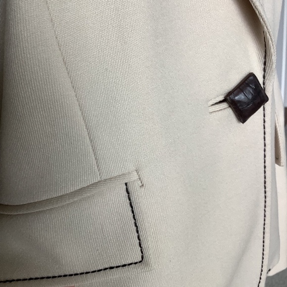 Les Copains Cream One‎ Button Blazer Jacket NWOT - Picture 6 of 16